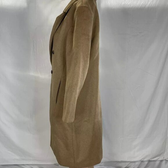 NEW BANANA REPUBLIC Oversized Wool-Cashmere Topcoat Women's Size S Camel - Picture 5 of 7